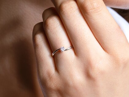 Verlovingsring Devour in 14K geelgoud met diamant 0,15ct G/SI