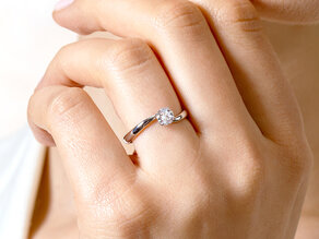 Verlovingsring Devour in 14K witgoud met diamant 0,50ct D/IF