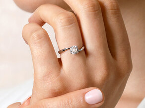 Verlovingsring Devour in 9K roségoud met diamant 1,00ct H/SI