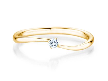 Verlovingsring Devour in 14K geelgoud met diamant 0,05ct H/SI