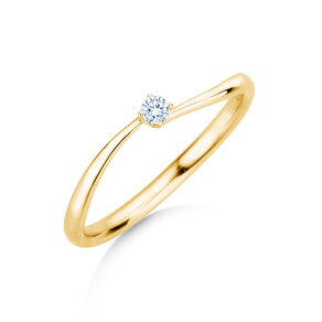 Verlovingsring Devour in 14K geelgoud met diamant 0,05ct H/SI