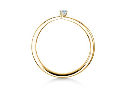 Verlovingsring Devour in 14K geelgoud met diamant 0,05ct H/SI