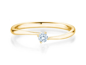 Verlovingsring Devour in 14K geelgoud met diamant 0,10ct H/SI