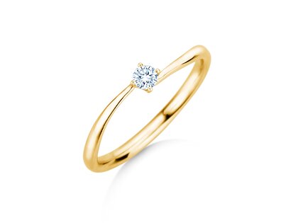 Verlovingsring Devour in 14K geelgoud met diamant 0,10ct H/SI