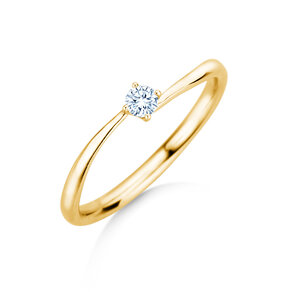 Verlovingsring Devour in 14K geelgoud met diamant 0,10ct H/SI