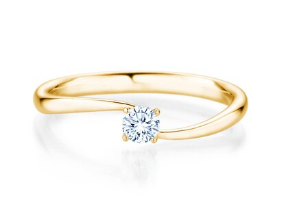 Verlovingsring Devour in 14K geelgoud met Lab-grown diamant 0,15ct E/VS