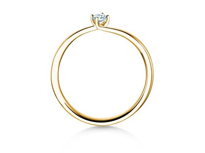 Verlovingsring Devour in 14K geelgoud met diamant 0,10ct H/SI