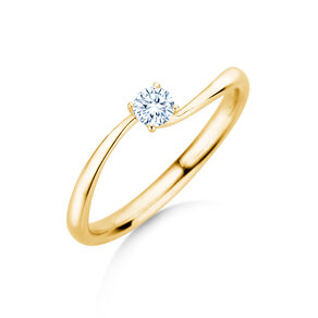 Verlovingsring Devour in 14K geelgoud met Lab-grown diamant 0,15ct E/VS