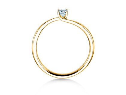 Verlovingsring Devour in 14K geelgoud met Lab-grown diamant 0,15ct E/VS