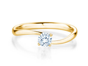 Verlovingsring Devour in 9K geelgoud met diamant 0,25ct H/SI