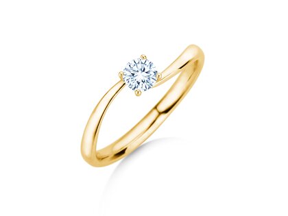 Verlovingsring Devour in 9K geelgoud met diamant 0,25ct H/SI
