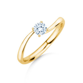 Verlovingsring Devour in 9K geelgoud met diamant 0,25ct H/SI