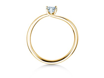 Verlovingsring Devour in 9K geelgoud met diamant 0,25ct H/SI