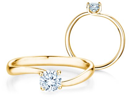 Verlovingsring Devour in 9K geelgoud met diamant 0,50ct H/SI