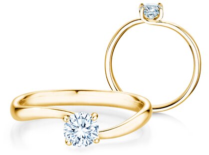 Verlovingsring Devour in 9K geelgoud met diamant 0,50ct H/SI