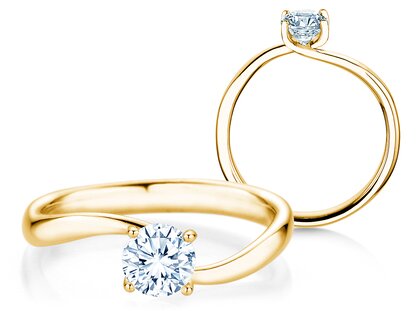 Verlovingsring Devour in 14K geelgoud met Lab-grown diamant 0,75ct E/VS