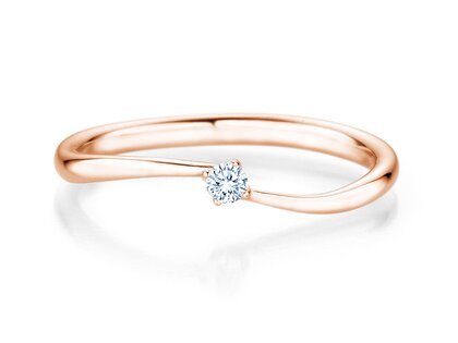 Verlovingsring Devour in 9K roségoud met diamant 0,05ct G/SI
