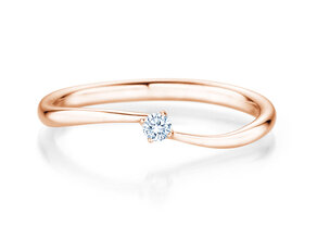 Verlovingsring Devour in 9K roségoud met diamant 0,05ct G/SI