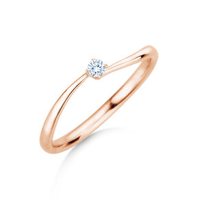 Verlovingsring Devour in 9K roségoud met diamant 0,05ct G/SI