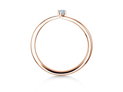 Verlovingsring Devour in 9K roségoud met diamant 0,05ct G/SI