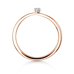 Verlovingsring Devour in 9K roségoud met diamant 0,05ct G/SI