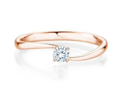 Verlovingsring Devour in 9K roségoud met Lab-grown diamant 0,15ct E/VS