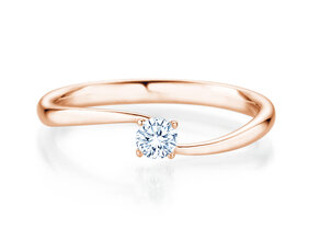 Verlovingsring Devour in 9K roségoud met Lab-grown diamant 0,15ct E/VS