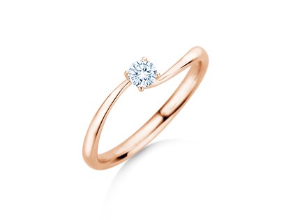 Verlovingsring Devour in 9K roségoud met Lab-grown diamant 0,15ct E/VS