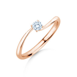 Verlovingsring Devour in 9K roségoud met Lab-grown diamant 0,15ct E/VS