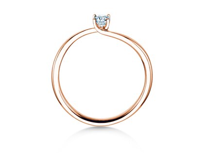 Verlovingsring Devour in 9K roségoud met Lab-grown diamant 0,15ct E/VS