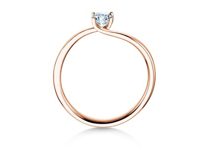 Verlovingsring Devour in 14K roségoud met diamant 0,25ct H/SI