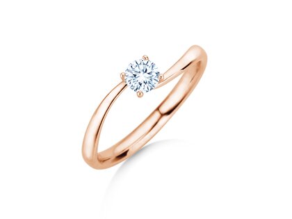 Verlovingsring Devour in 14K roségoud met diamant 0,25ct H/SI