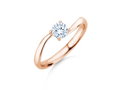 Verlovingsring Devour in 14K roségoud met diamant 0,50ct H/SI