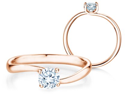 Verlovingsring Devour in 14K roségoud met diamant 0,50ct H/SI