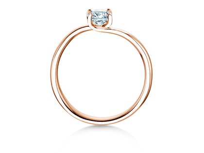 Verlovingsring Devour in 14K roségoud met diamant 0,50ct H/SI