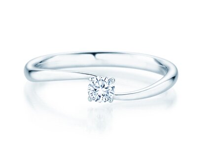 Verlovingsring Devour in zilver 925/- met Lab-grown diamant 0,15ct E/VS