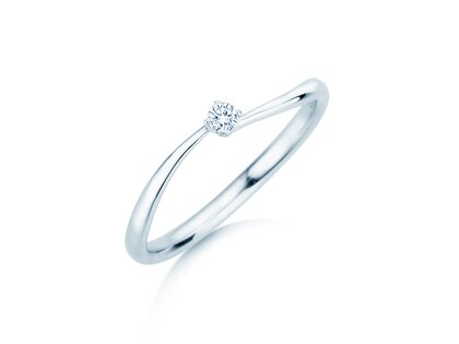 Verlovingsring Devour in 14K witgoud met diamant 0,05ct H/SI