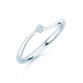 Verlovingsring Devour in 14K witgoud met diamant 0,05ct H/SI