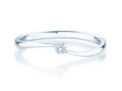 Verlovingsring Devour in 14K witgoud met diamant 0,05ct H/SI