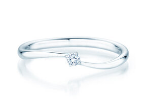 Verlovingsring Devour in 14K witgoud met diamant 0,05ct H/SI