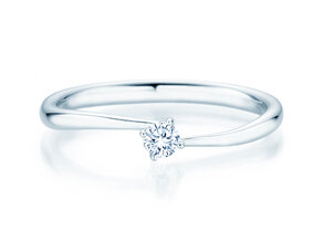 Verlovingsring Devour in zilver 925/- met diamant 0,10ct G/SI