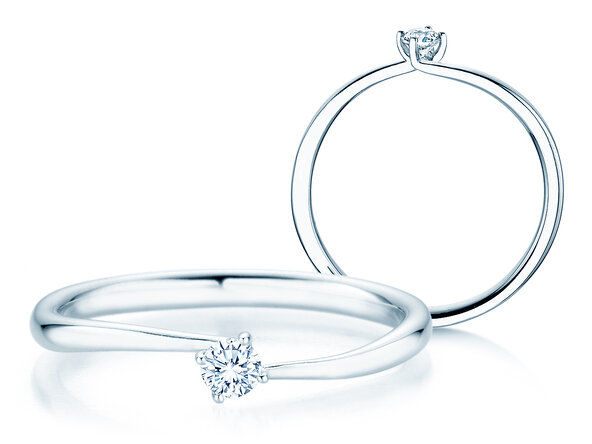 Verlovingsring Devour in zilver 925/- met diamant 0,10ct G/SI