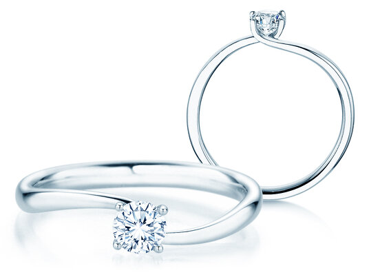 Verlovingsring Devour in 9K witgoud met diamant 0,25ct H/SI