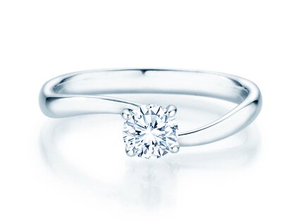 Verlovingsring Devour in 14K witgoud met diamant 0,50ct D/IF