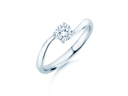Verlovingsring Devour in 14K witgoud met diamant 0,50ct D/IF