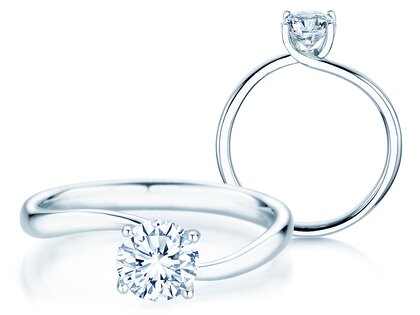 Verlovingsring Devour in 9K witgoud met diamant 1,00ct H/SI