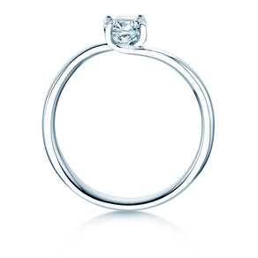 Verlovingsring Devour in 14K witgoud met diamant 0,50ct D/IF