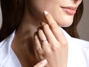Verlovingsring Devour in 14K geelgoud met Lab-grown diamant 0,15ct E/VS