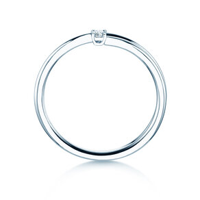 Verlovingsring Elipse in zilver 925/- met diamant 0,05ct H/SI