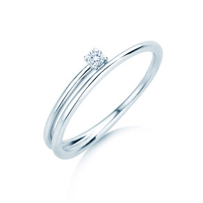Verlovingsring Elipse in zilver 925/- met diamant 0,05ct H/SI
